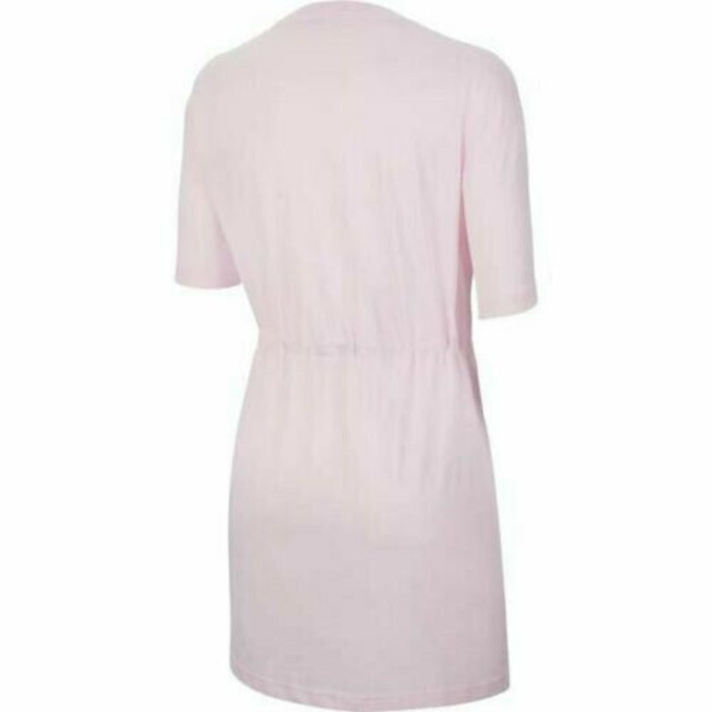 NIKE WOMEN SPORTSWEAR ICON CLASH TUNIC T-SHIRTS DRESS 100% COTTON PINK - Picture 3 of 3